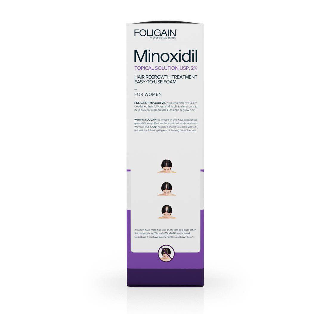 泡沬裝女用FOLIGAIN 2% Minoxidil 快乾頭髮再生3瓶/60ml 3個月用量