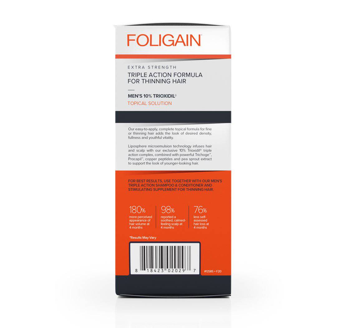 專有配方男仕專用FOLIGAIN  10%Trioxidil  重髮再生高效生髮噴霧 59ml 2 FL OZ （一個月用量）