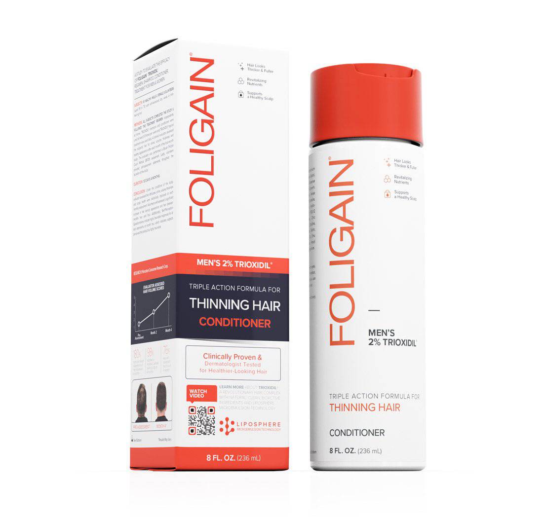 全新配方FOLIGAIN 2% Trioxidil 針對頭髮稀疏 三重高效護髮素 236ml